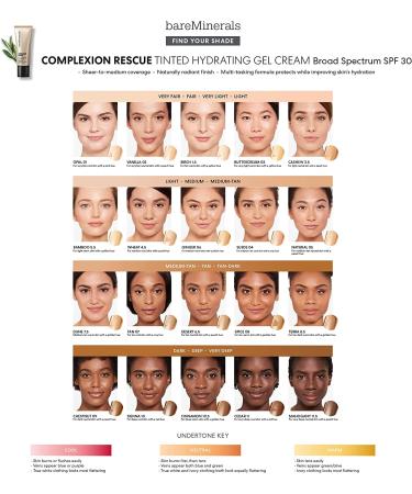BareMinerals Complexion Rescue Tinted Hydrating Gel Cream SPF 30 04 Suede 1.18 Fl Oz - Pack of 1 - Buy Online on GoSupps.com