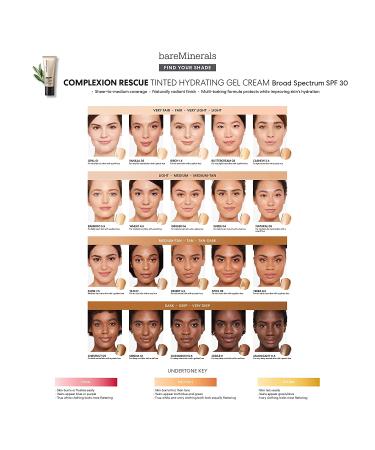bareMinerals Complexion Rescue Tinted Hydrating Gel Cream SPF 30 Wheat 4.5 - 1.18oz - Buy Online on GoSupps.com