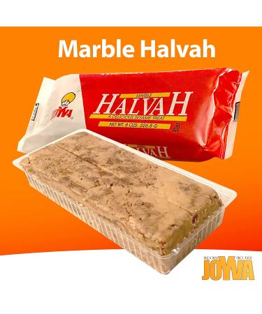 Joyva Halvah Marble Variety 8 oz Pack - Tahini-Based Sweet Sesame Treat | Kosher Parve | Handmade in Brooklyn, New York - Buy Online on GoSupps.com