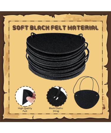 48 Pack Pirate Eye Patches | Black Felt Eye Patches for Kids & Adults | Perfect for Pirate Themed Parties & Role Play - Buy Online on GoSupps.com