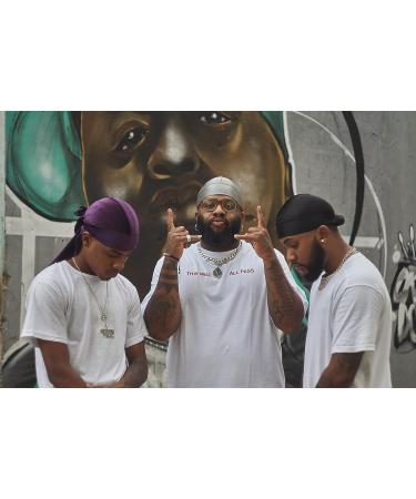 ForceWave 2 Pack Silky Durag for Men & Women - Premium Satin Deluxe Black Waves - Buy Online on GoSupps.com