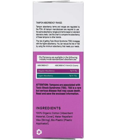 100% Organic Regular Tampons - The Honey Pot Company | 18 Count - Buy Online on GoSupps.com