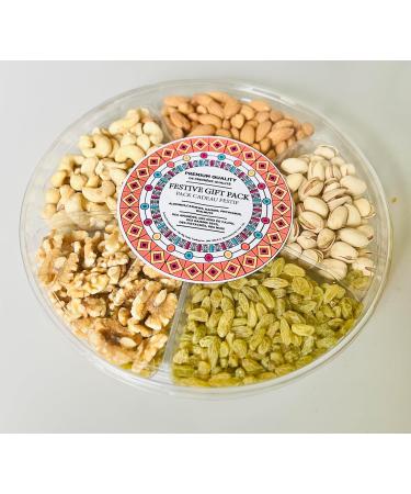 Festival Gift Pack Dry Fruits and Nuts - Premium Quality Handpicked Mixed Dry Fruit and Nuts Gift Pack Tray/Platter/Hamper For Festive Occasions Winter Snacking- Christmas New Year Easter Thanksgiving Corporate/ Employee Gifting - Buy Online on GoSupps.com