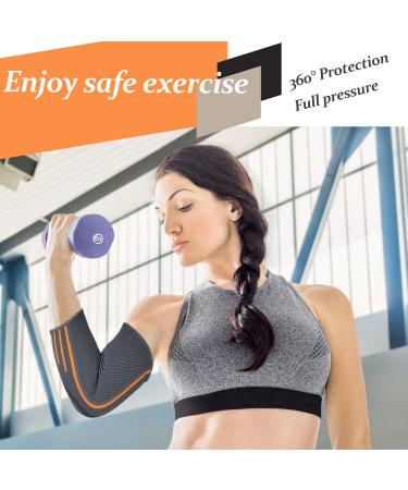 Rmolitty Elbow Support Brace - Tennis & Golfers Elbow Sleeve for Men and Women (Pair S) - Buy Online on GoSupps.com