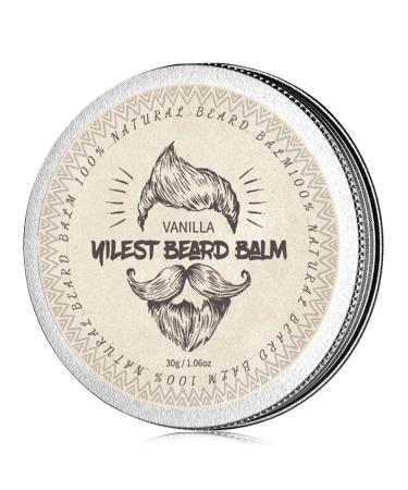 Large men's beard tin with screw-top lid lightweight moisturizer that softens and nourishes thick beard hair premium refreshing scent ideal gift for fathers and boyfriends 30g