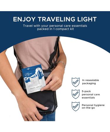 TSA Approved Travel Essentials Kit for Men & Women - Hygiene Set with Lotion Deodorant Shampoo Toothbrush & Toothpaste Tablets | My Protect Kit - Buy Online on GoSupps.com