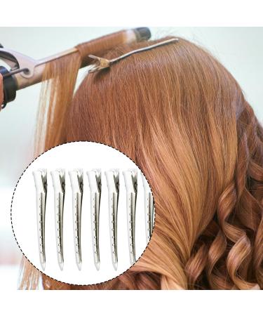 Vanyibro 24 Pieces Duck Bill Silver Curl Clips 3.5 Inches Metal Section Clips for Hair Extensions Alligator Hair Clips - Buy Online on GoSupps.com