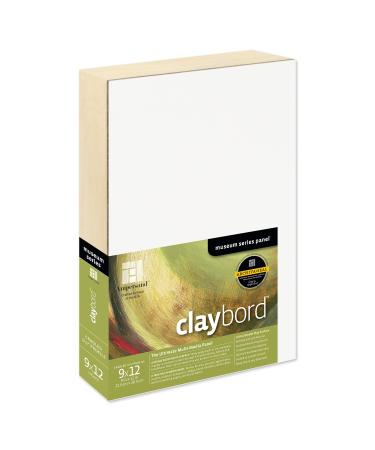 Ampersand Art Supply Wood Painting Panel: Museum Series Claybord, 9" x 12", 1-1/2" Cradled Profile 9" x 12" 1.5 Inch Depth