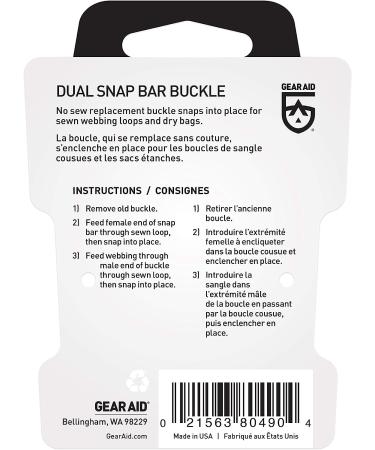 GEAR AID Dual Snap Bar Buckle 1 - Black | Durable and Secure Fastening Solution - Buy Online on GoSupps.com