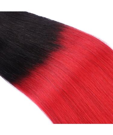 Buy #1b/Red Ombre Micro-Ring Hair Extensions - 50cm 150 Strands 100% Remy Real Hair Easy to Use | Professional Quality - Buy Online on GoSupps.com