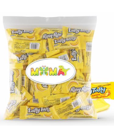 Chewy Tangy and Tasty Mini Taffy Wrapped Bars in Bulk - (1 Pound) (Banana)