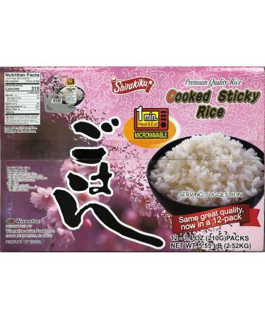 Shirakiku Cooked White Rice, 7.4 oz (210g) Units (Pack of 12) 7.4 Ounce (Pack of 12)