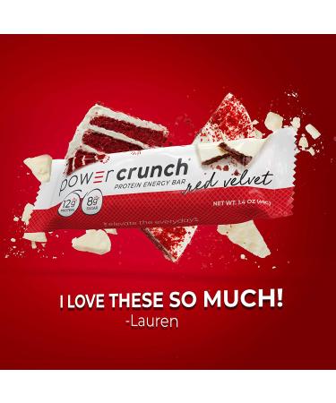 Power Crunch Red Velvet Whey Protein Bars - High Protein Snacks (12 Count) 1.4 Ounce - Buy Online on GoSupps.com