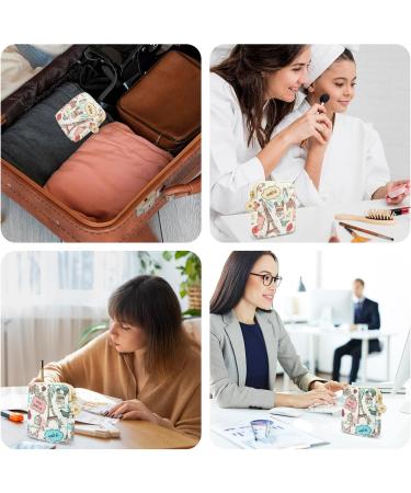 Amabro Sanitary Napkin Storage Bag 2PCS Period Bags Cute Sanitary Pad Storage Pouch Tampon Pantyliners Menstrual Purse Daisy Zipper for Women Teen Girls School Travel Feminine Product(Tower) - Buy Online on GoSupps.com