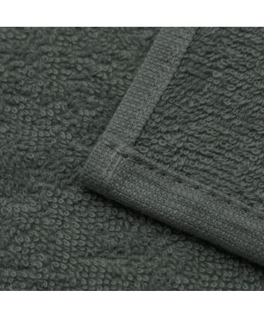 Zollner 10 Set Dark Gray Cotton Towels 50x100 cm - Soft Strong Washable Hotel Quality with Hanger - Buy Online on GoSupps.com