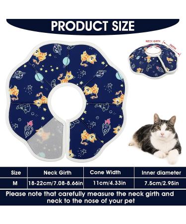 Amabro Small Cat Cone Collar Soft Kitten Recovery Cone Adjustable Protective Pet Cone Collar Fasteners Collars Kitten Wounds Not Block Vision Dogs Puppies(M Size) - Buy Online on GoSupps.com
