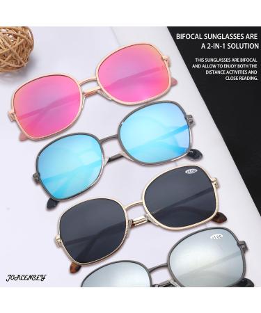 2-Pack Bifocal Reading Sunglasses for Women | Fashion Cateye Sun Readers | UV400 Protection | +3.00 Magnification | Outdoor Glasses | 3 Color Mix Options - Buy Online on GoSupps.com