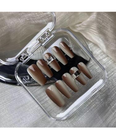 Temperament-enhancing manicure two-color gradient hand-wearing nail autumn water is gray.(S) - Buy Online on GoSupps.com