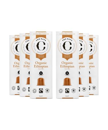 CRU Kafe Ethiopian Nespresso Original-Line Compatible Coffee Capsules 60 Pods