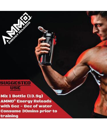 AMMO Pre Workout Powder Single Serve On The Go Sample 6 Pack - Extra Strength 300mg Caffeine Zero Sugar Focus & Pumps 3 Flavors 6-12 Servings - Buy Online on GoSupps.com