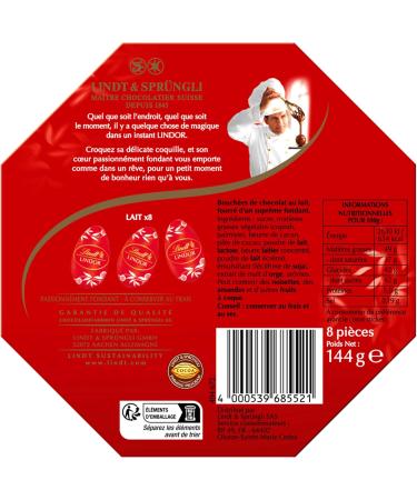 Lindt - Bo te Cadeau ufs Moyens LINDOR - Chocolat au lait - Id al pour P ques 144g Chocolat au lait 144g - Buy Online on GoSupps.com