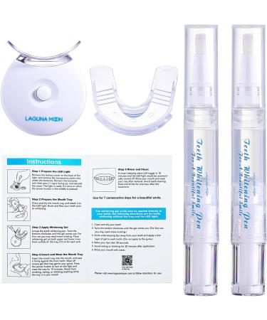 Lagunamoon Teeth Whitening Kit | 35% Urea Peroxide Gel with LED Light | No Sensitivity | Remove Coffee, Wine, Tea Stains - Buy Online on GoSupps.com