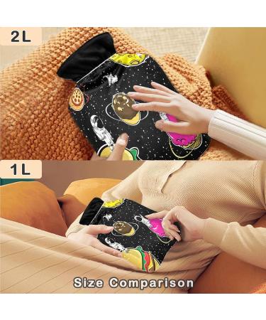 NAANLE Space Food Hot Water Bottle - 1L Transparent Cover for Bed Hand Warmers & Pain Relief - Heat & Cold Therapy - Buy Online on GoSupps.com