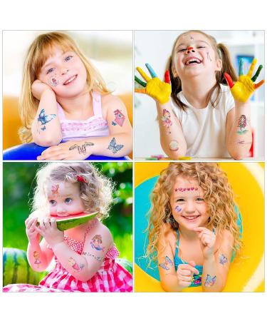 24 Sheets FANOST Glitter Tattoos for Girls - Mermaid, Unicorn, Butterfly, Princess, Flower Fairy Designs - Temporary Fake Tattoos for Kids Party Favors - Buy Online on GoSupps.com