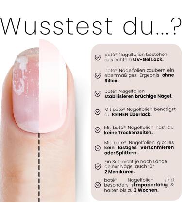 Bot 32x UV Gel Nail Foils - Self-Adhesive All-in-One Dermatologically Tested for Beautiful Nails | No Under or Upper Needed - Rose T - Buy Online on GoSupps.com