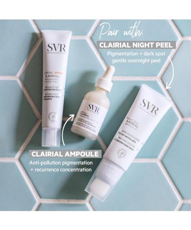SVR CLAIRIAL Face Sun Cream SPF 50+ for Daily UV Anti-Aging Hyperpigmentation Treatment - Face Neck Hands Decollet . Protects from UVA UVB Blue + Violet Light Damage 40ml - Buy Online on GoSupps.com