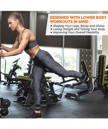 AOHO MOOON Adjustable Neoprene Ankle Wrist Cuffs with D-Ring for Cable Machine - Black (Pair) - Buy Online on GoSupps.com