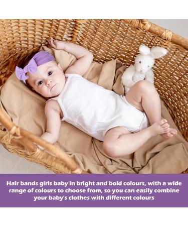 Nizirioo 25-Piece Baby Headband Set - Soft Elastic Hair Bands for Girls Turbans & Accessories for Newborns Toddlers & Infants (Multicolor) - Buy Online on GoSupps.com