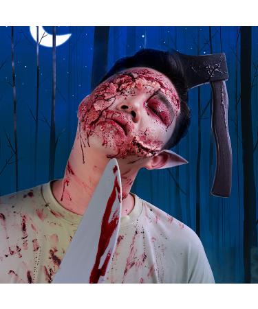 DELANCI SFX Makeup Kit - Professional Halloween Special Effects Supplies with Scar Wax, Coagulated Blood, Brushes, Paint, Sponges, Spatula - 14pcs - Buy Online on GoSupps.com