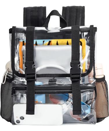 Vorspack Clear Mini Stadium Approved Backpack with Water Holders - Black - Buy Online on GoSupps.com