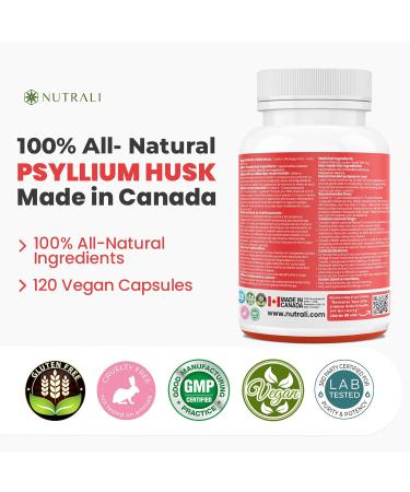New ULTRA STRENGTH Psyllium Husk Fiber Capsules - 600mg Pure Psyllium Fibre Powder Powerful Whole Supplement for Digestive Health Bloating and Constipation Relief for Adults Non-GMO Gluten-Free Laxatives Promote Gentle Bowel Movement and Cleanse - 120 Veg - Buy Online on GoSupps.com