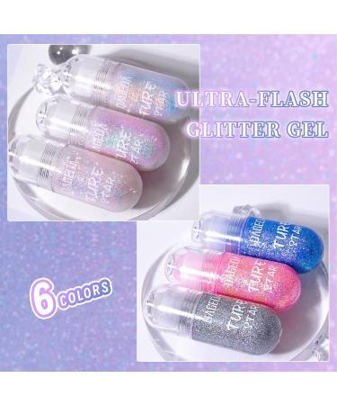 DAGEDA Body Glitter Gel - Holographic Roll-on Face & Hair Glitter for Rave Festival & Halloween Makeup - Buy Online on GoSupps.com