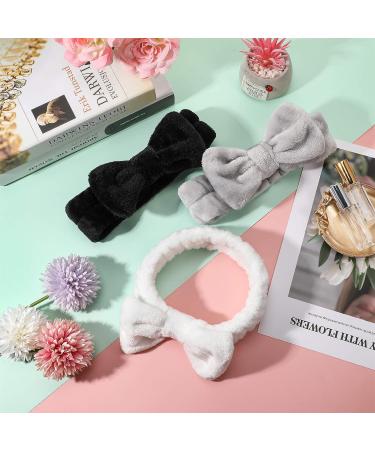 Willbond 3-Piece Bowknot Hair Bands - Fleece Cosmetic Hair Wraps for Women & Girls | Shower & Sport Use - Buy Online on GoSupps.com