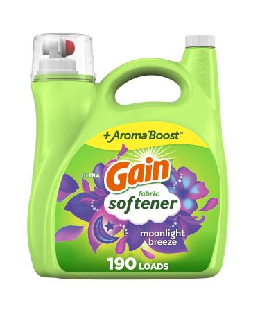 Gain Liquid Fabric Conditioner Moonlight Breeze Fabric Softener 190 loads 140 fl oz 140 Fl Oz (Pack of 1)