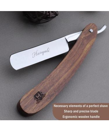 Classic Wooden Barber Salon Set - 5-Piece Hair Cutting Kit with Black Roof Leather String & Grinding Paste - International Shipping Available - Buy Online on GoSupps.com
