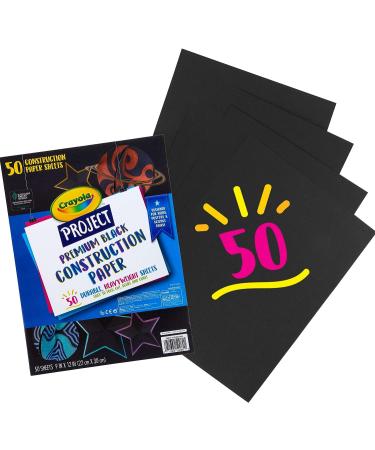 Crayola Black Construction Paper - 50 Count | Premium Art Supplies - Buy Online on GoSupps.com