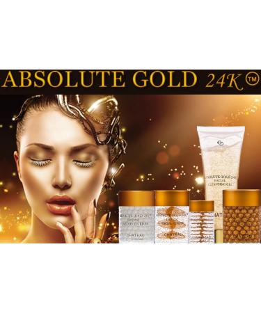 ABSOLUTE GOLD 24K Lifting Facial Serum - 24K Gold Silk Peptides & Hyaluronic Acid | Fragrance-Free Cruelty-Free All Skin Types - 2 fl. oz - Buy Online on GoSupps.com