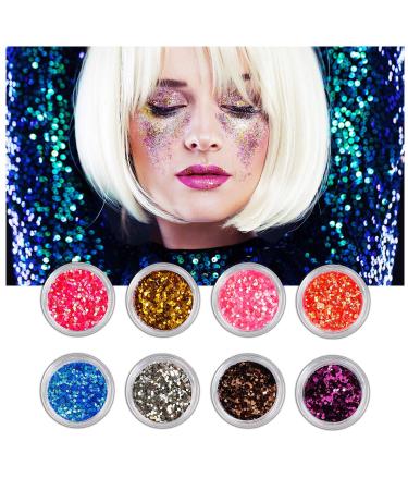 24 Colors Nail Glitter for Face Eyes Lips & Hair - Perfect for Festivals Halloween & Parties - International Shipping Available - Buy Online on GoSupps.com
