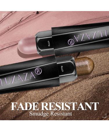 LUXAZA 6 PCS Neutral and Brown Metallic Eyeshadow Stick Set - Waterproof & Long Lasting Cream Eyeshadow Pencil Crayon in Champagne Shade - Eye Brightener Stick Highlighter Makeup Pro - B01-Brown Neutral - Buy Online on GoSupps.com