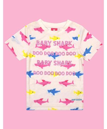 Baby Shark Glitter All Over Print Girl's T-Shirt - Pink, 1-2 Years - Buy Online on GoSupps.com