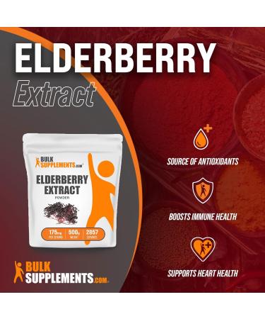 Elderberry Extract Powder - Immune Support - 500g - BULKSUPPLEMENTS.COM - Buy Online on GoSupps.com