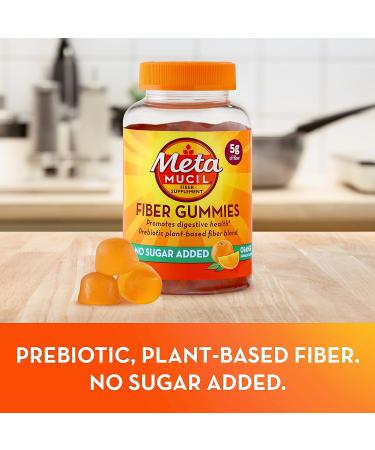 Metamucil Sugar-Free Orange Fiber Gummies - 5g Prebiotic Plant Based Blend - 120 Count - Buy Online on GoSupps.com