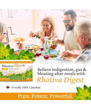 Rhoziva Digest. Gut Health Supplement with Digestive Enzymes for Women and Men. Supports Healthy Digestion Reflux Bloating. 60 Capsules - Buy Online on GoSupps.com