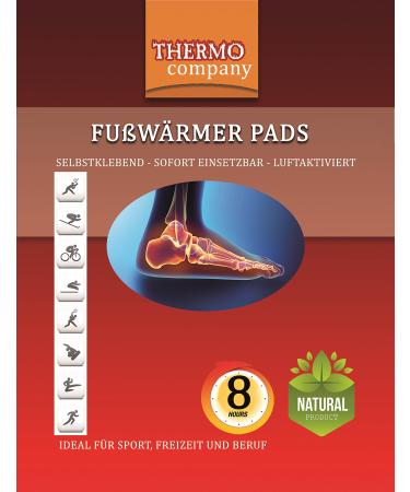 Thermo Company 50 pair of foot warmers Pads Thermopad Sport Leisure Profession |Toe warmer pads up to 8 hours |Heat pads feet |Self -adhesive white 7 x 9.5cm