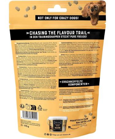 Buy Chewies Training Bats - Grain-Free Sugar-Free Monoprotein Chicken Dog Treats - Soft Healthy & Eco-Friendly - Made in Germany (6 x 175g) - Buy Online on GoSupps.com