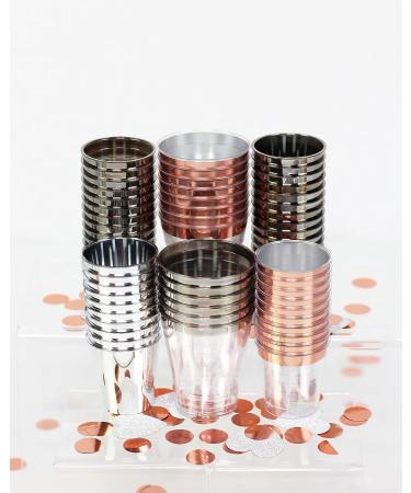 Just Artifacts 1oz Plastic Shot Glasses (120 pcs, Rose Gold) - 120 Count Pack - Elegant and Durable - Buy Online on GoSupps.com